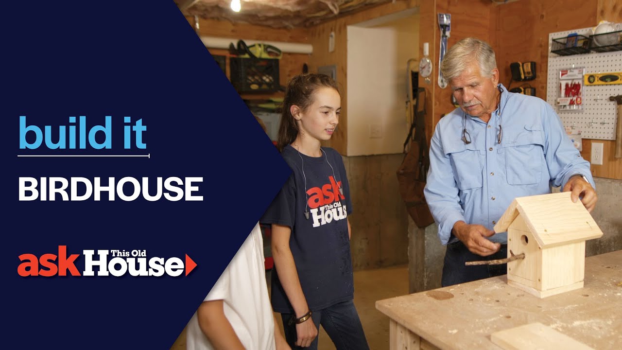 'This Old House' contractor Tom Silva helps siblings build birdhouse.