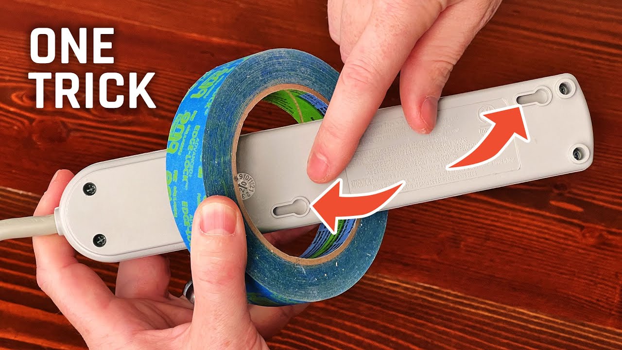 Simple hack for mounting power strips.