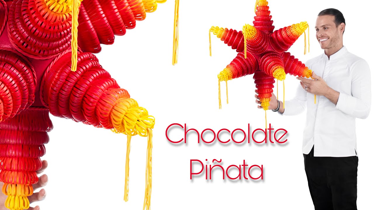 Chocolate pinata filled with homemade candy.