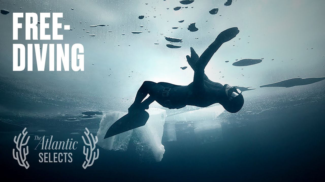 Freediving under ice.