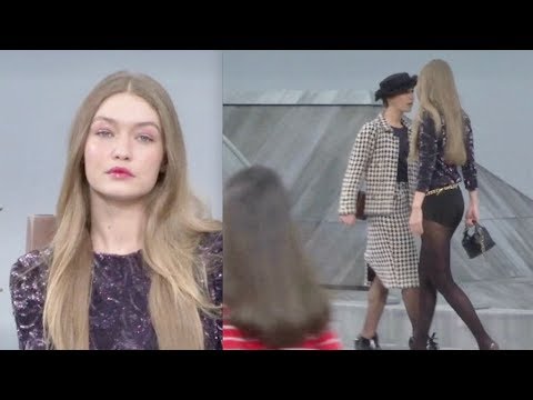French comedian is kicked off Paris runway.
