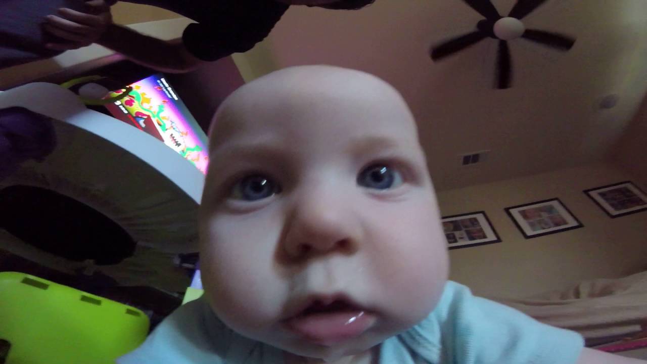 Baby eating GoPro.