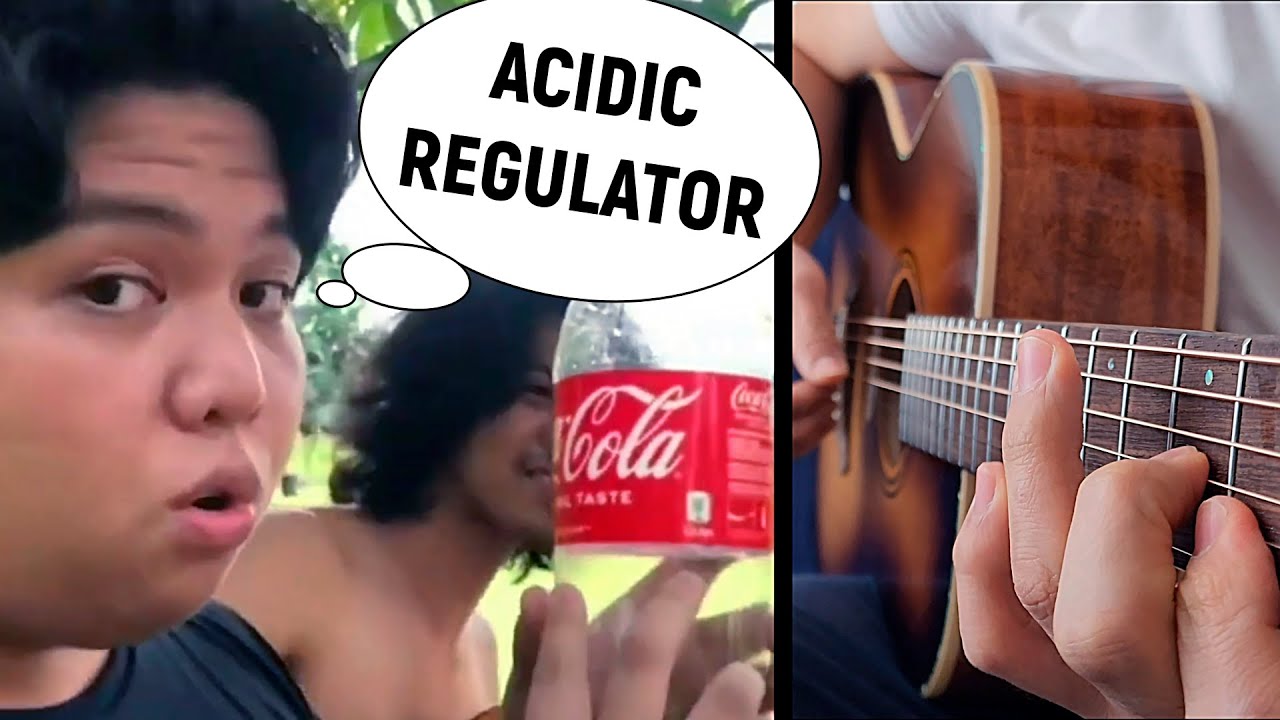 Guy sings coca cola ingredient label 